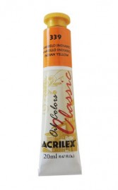 Tinta a oleo para tela Amarelo Indiano 20ml - Acrilex - 339