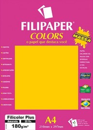 Filipaper COLORS Amarelo 180g/m² A4 20fls FP02391