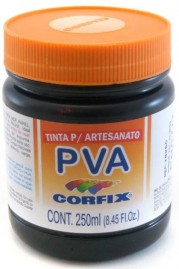 Tinta PVA para Artesanato PRETO 250ml - 321
