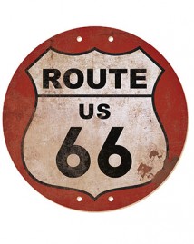 Placa em MDF e Papel Decor Home Route 66 DHPM-006 - Litoarte
