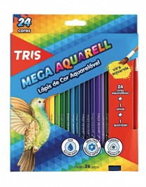 Lápis de Cor Aquarelável Mega Aquarell 24 Cores