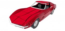 Chevrolet Corvette Stingray 1969 - Quebra-cabeça 3D em MDF