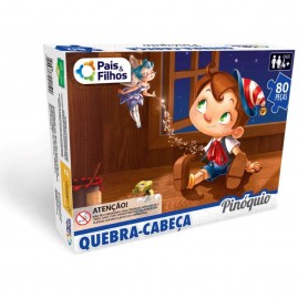 Quebra-cabeça (cartonado) Pinoquio 80 Pecas - Pais E Filhos