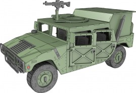 Hummer M998 - Quebra-cabeça 3D em MDF