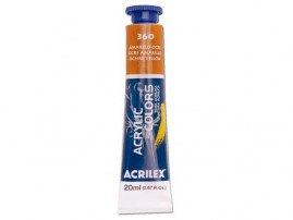 Tinta acrílica profissional Amarelo Ocre 20ml - Acrilex - 360