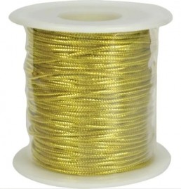 Aviamento Cordão 1,2 mm com 50 m Ouro - Kit