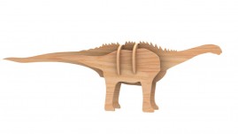 Haplocanthosaurus Baby - Quebra-cabeça 3D em MDF