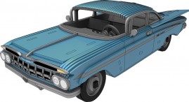 Chevrolet Impala 1959 - Quebra-cabeça 3D em MDF