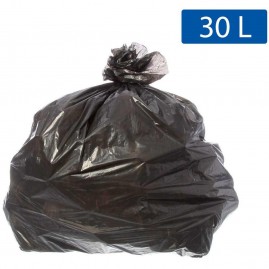 Saco para lixo 30 Litros Preto 59x62cm - 10 UN