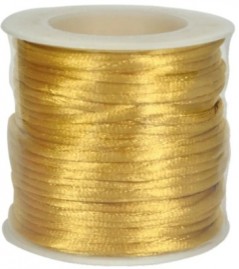 Cordão Cetim 2,5 mm com 20 m Ouro - Kit
