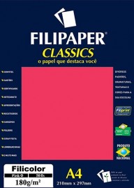 Filipaper Filicolor 180g/m² (50 folhas; pink) A4 FP03815