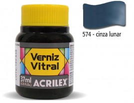 Verniz vitral Cinza Lunar 37ml - Acrilex - 574
