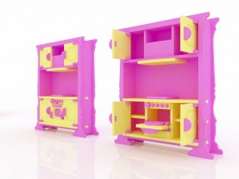 Armários de Cozinha Barbie - Quebra-cabeça 3D em MDF