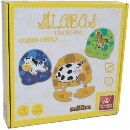 Brinquedo pedagogico (em madeira) Silabas 48 Pecas - Brinc. De Crianca
