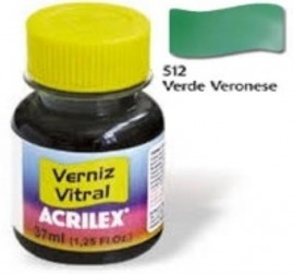 Verniz vitral Verde Veronese 37ml - Acrilex - 512